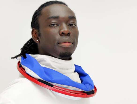 A man in futuristic clothing